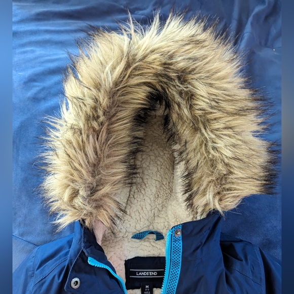 Kids Land's End Squall Coat - Blue, Size M 10/12 - Picture 9 of 11